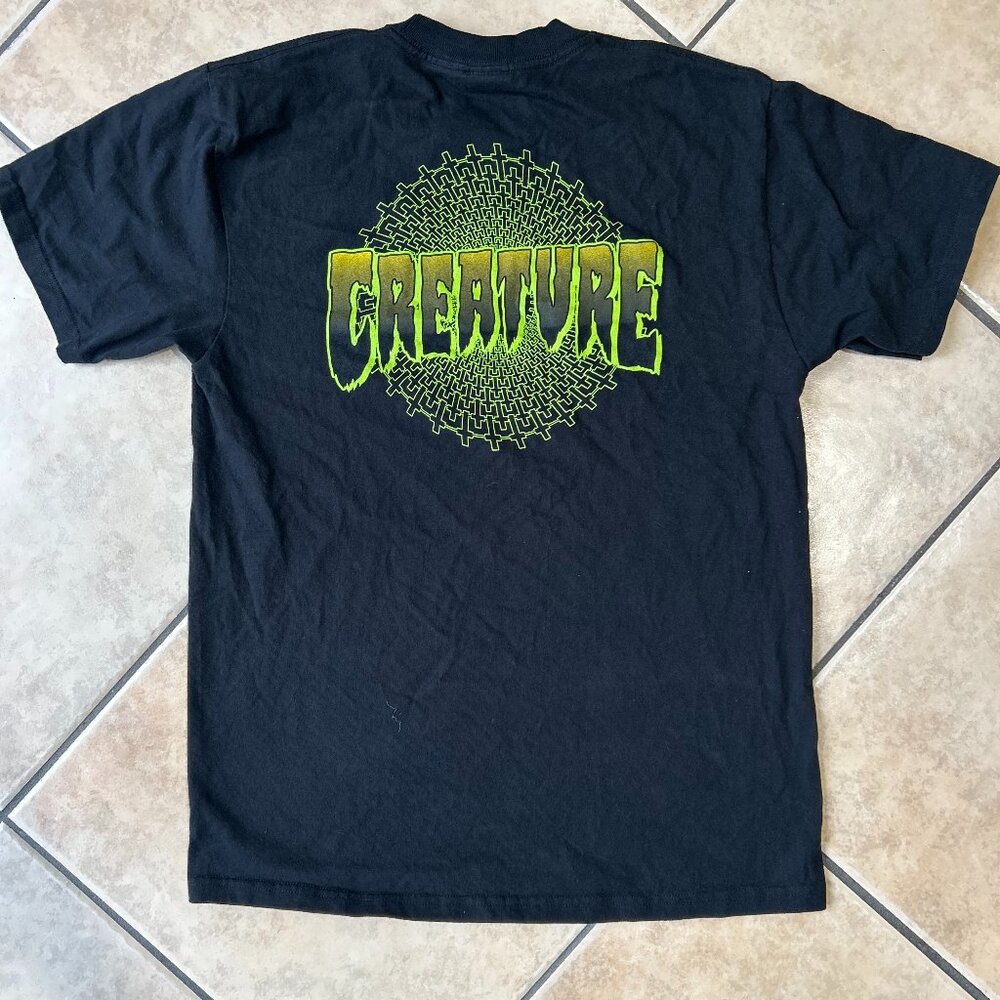 Creature Vortex Black T shirt Size M